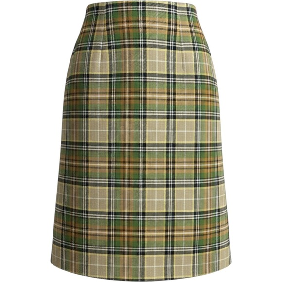 Pendleton Dresses & Skirts - Vintage Pendleton Green Plaid Wool Skirt High Waisted A-Line Size 18 Flawed Prep